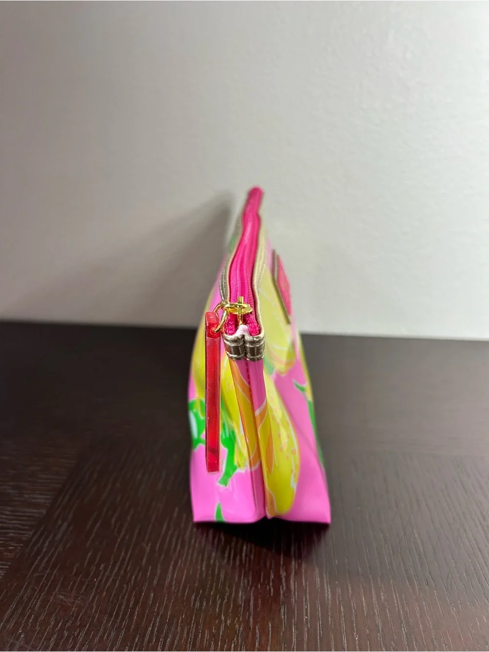 Lilly‎ Pulitzer For Estée Lauder Pink Lemon-Print Cosmetic Pouch Novelty Chic